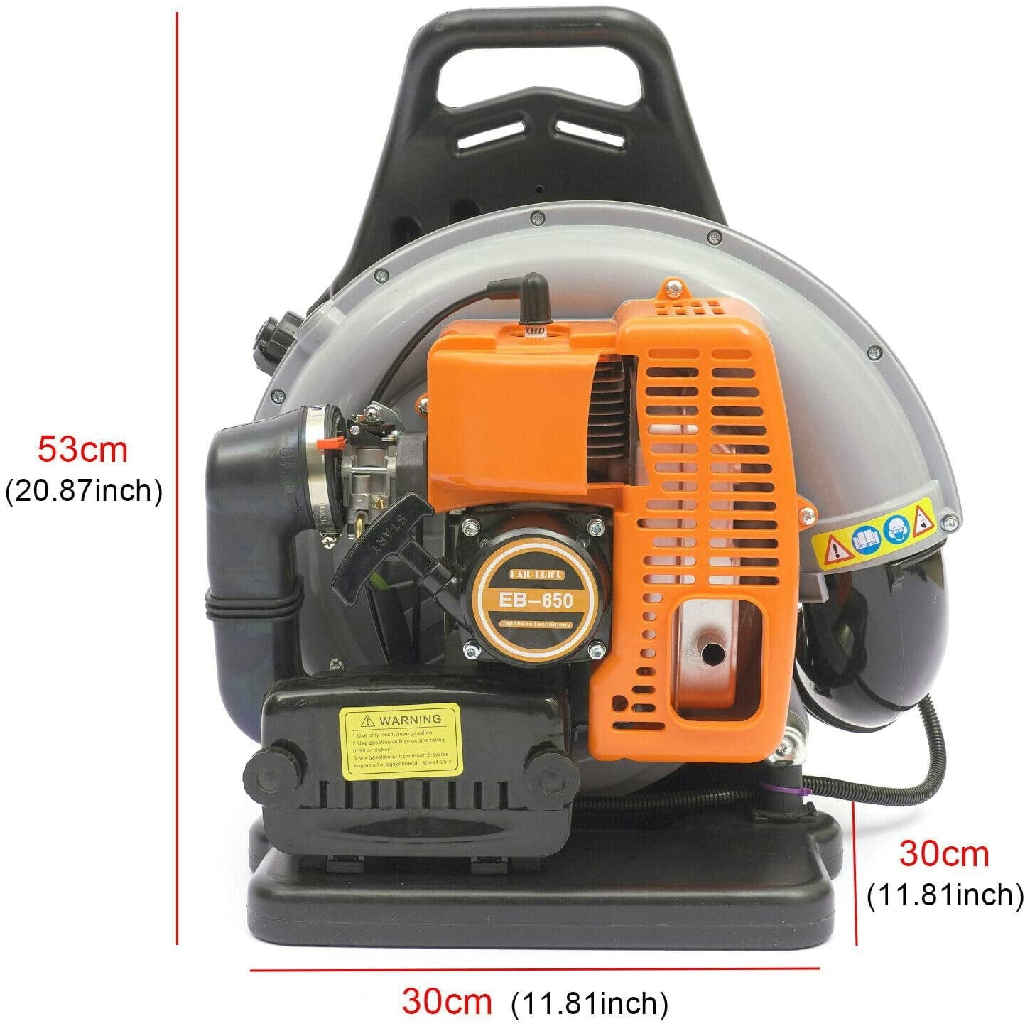 Anqidi 65CC 2-Stroke Backpack Leaf Blower Commercial Gasoline-Powered Grass Lawn Blower for Outdoor Lawn Garden Yard Cleaning