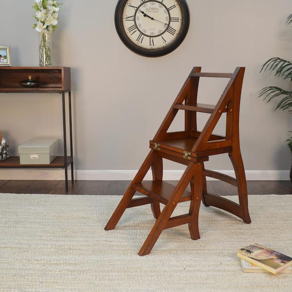Chestnut Wood Folding Library Chair