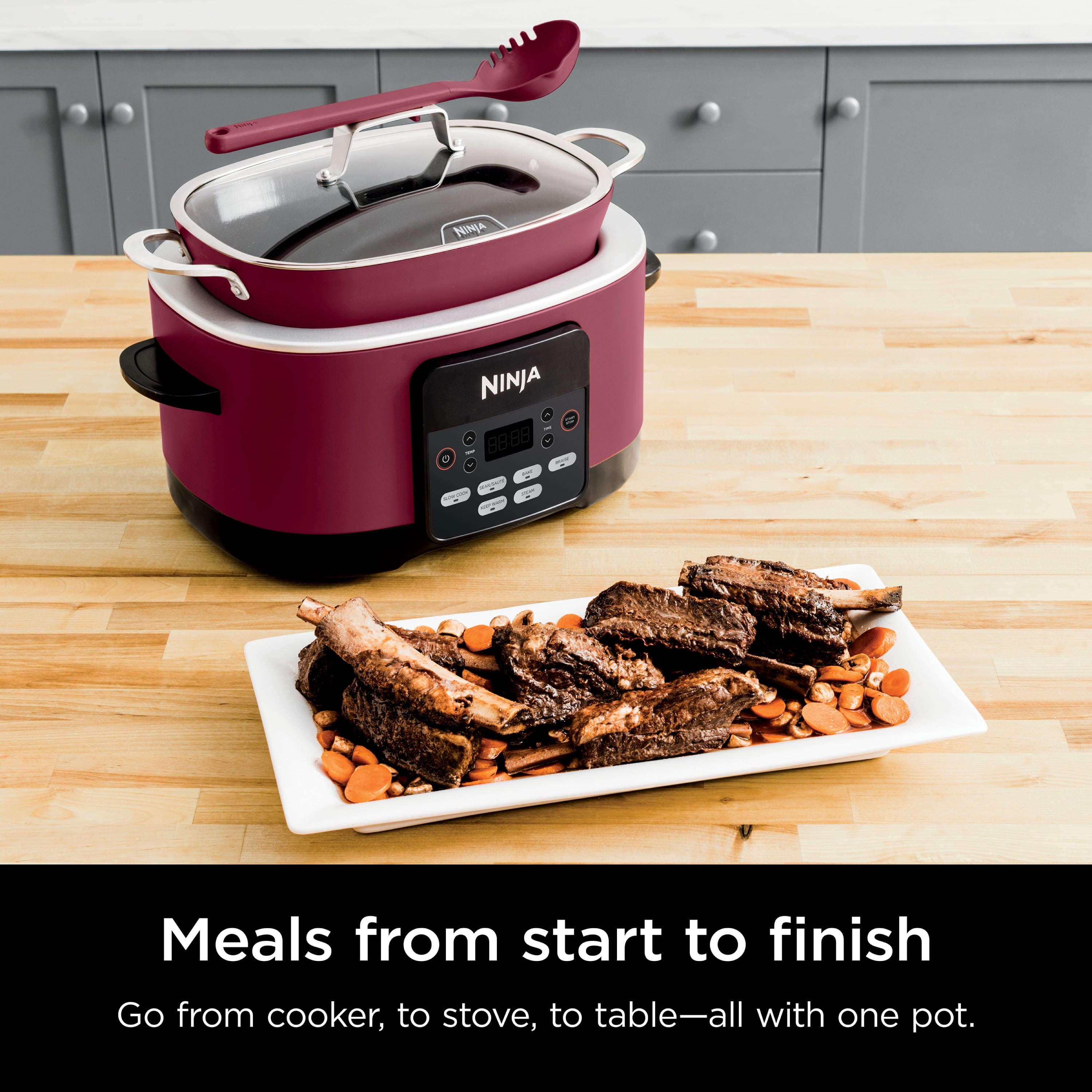 Ninja Foodi Possible Cooker 8.5qt Multi-Cooker, Cherry Tarte, MC1000WM