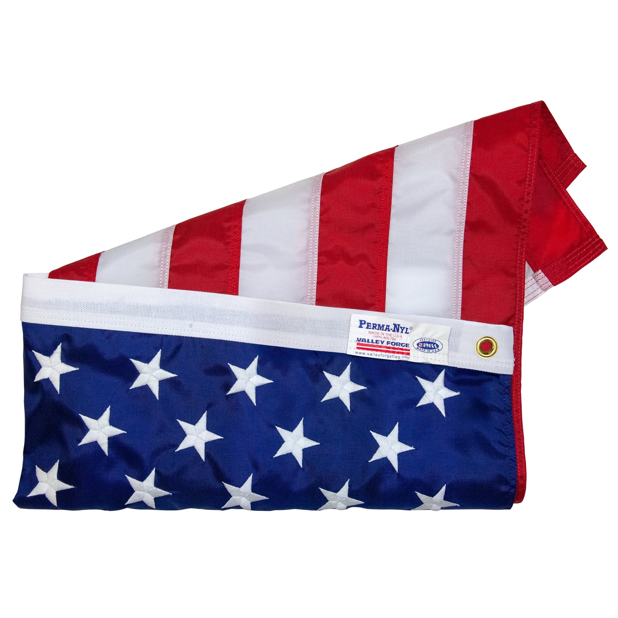 American Nylon Sewn and Embroidered Flag with Brass Grommets by Betsy Flags, 4' x 6'
