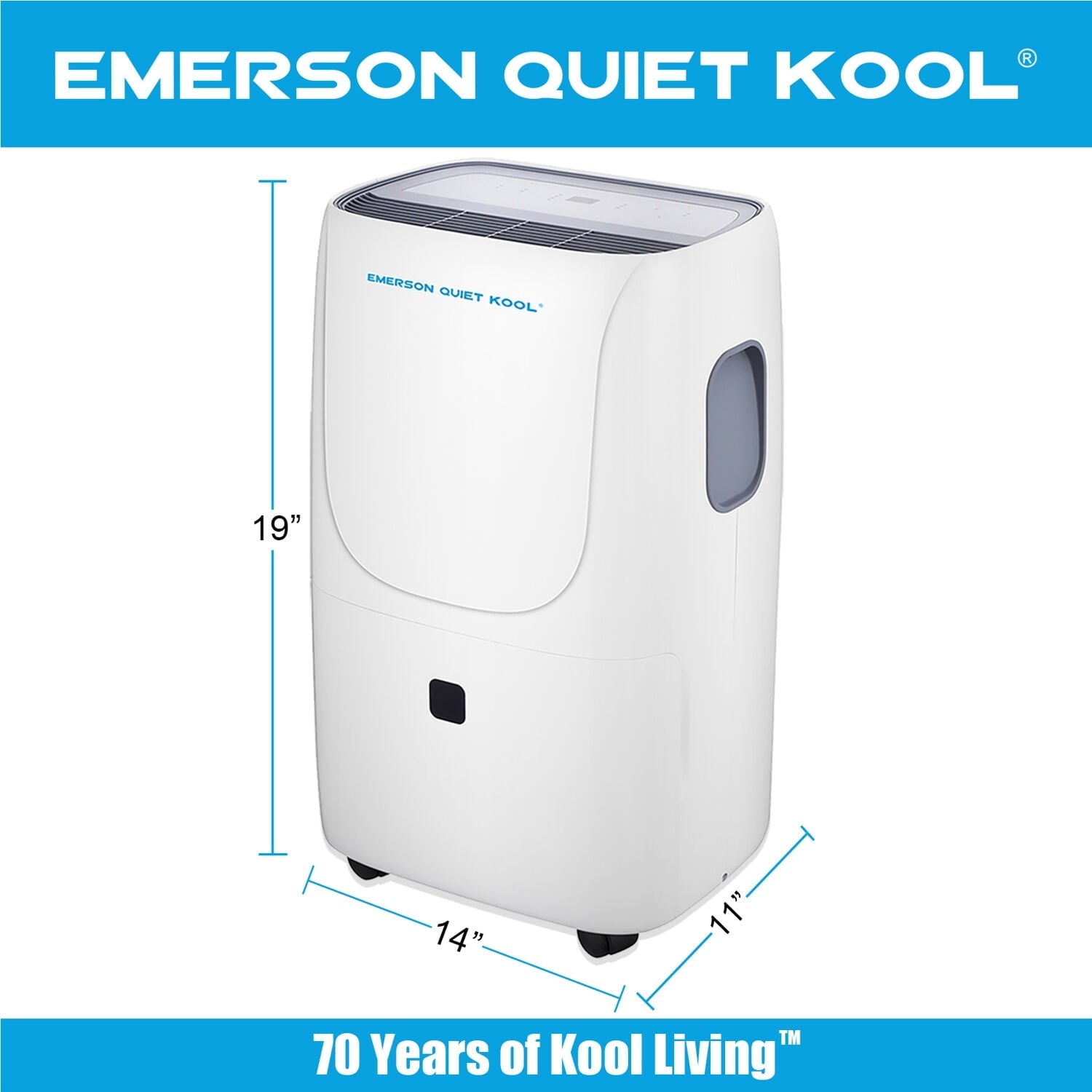 Emerson Quiet Kool 20 Pint Smart Dehumidifier in White with Wi-Fi, Voice Control