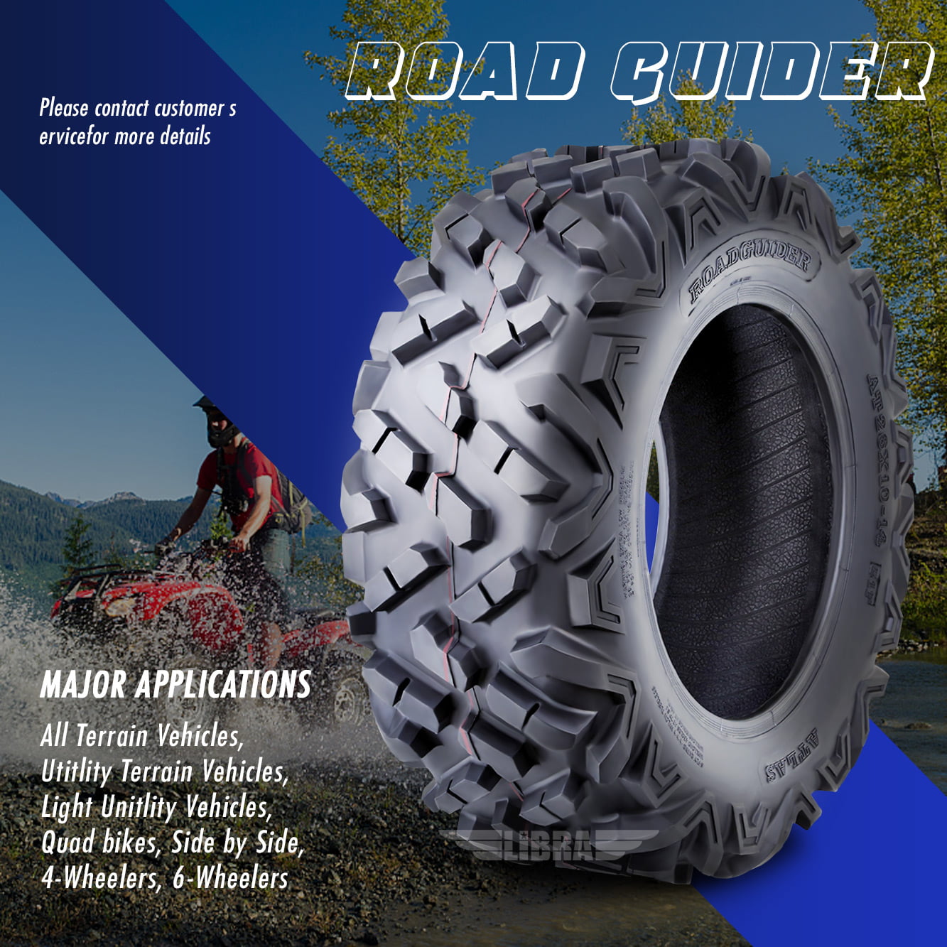 Set of 2 ATV UTV Tires 27x11-14 27x11x14 6PR Mud