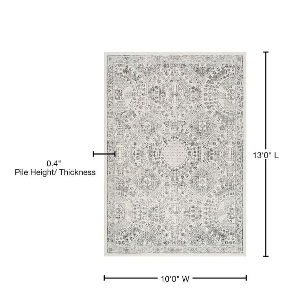 Minta Modern Persian Gray 10 ft. x 13 ft. Area Rug