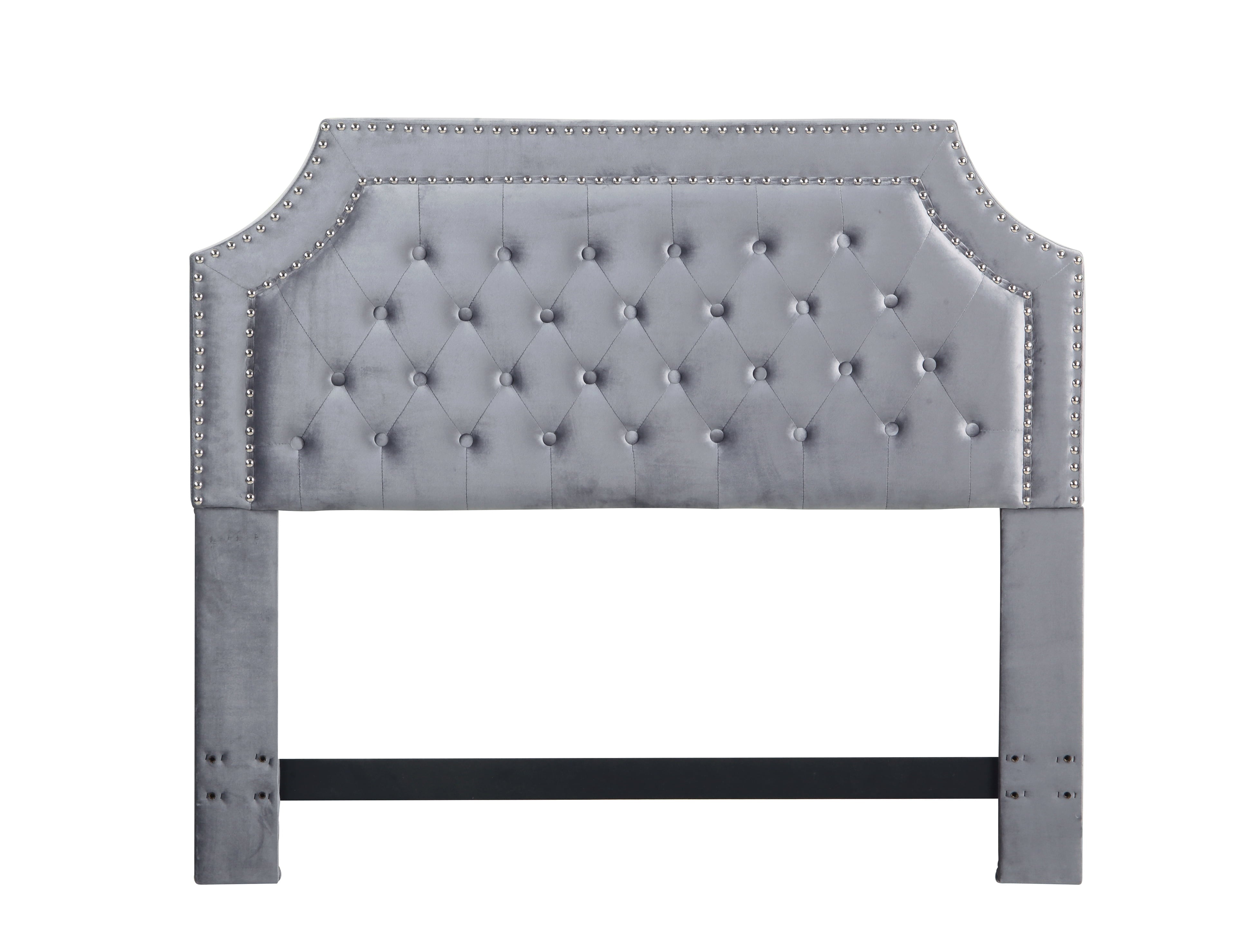 Chic Home Leda Headboard Velvet Upholstered Button Tufted Double Row