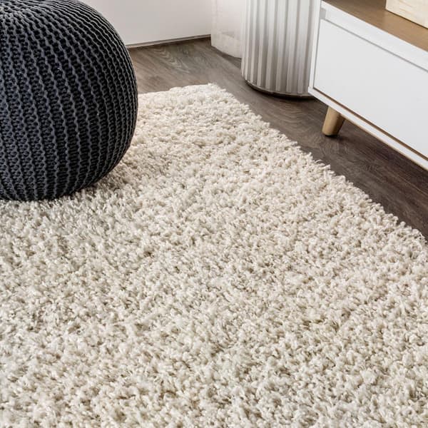 Mercer Shag Plush Cream 8 ft. x 10 ft. Area Rug