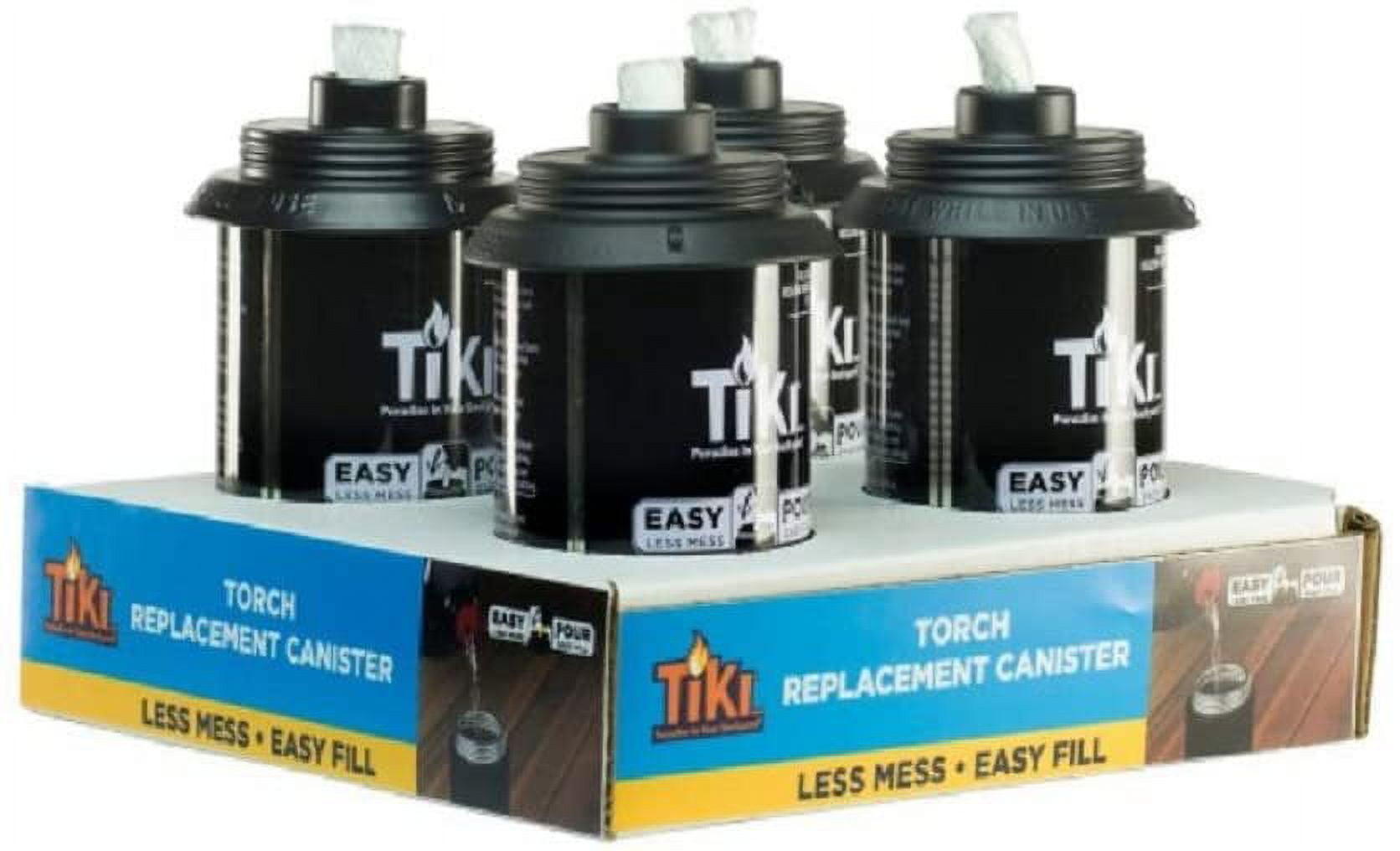 Tiki Replacement Torch Canister Black Case of 4