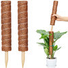 Triani 31.4 inch Moss Pole Monstera - 2 Totem Moss Poles for Climbing Plants - Coir Moss Totem Poles Plant Stakes and Sticks - Support Indoor Plants to Grow Upwards, 15.7 inch Individual，Brown