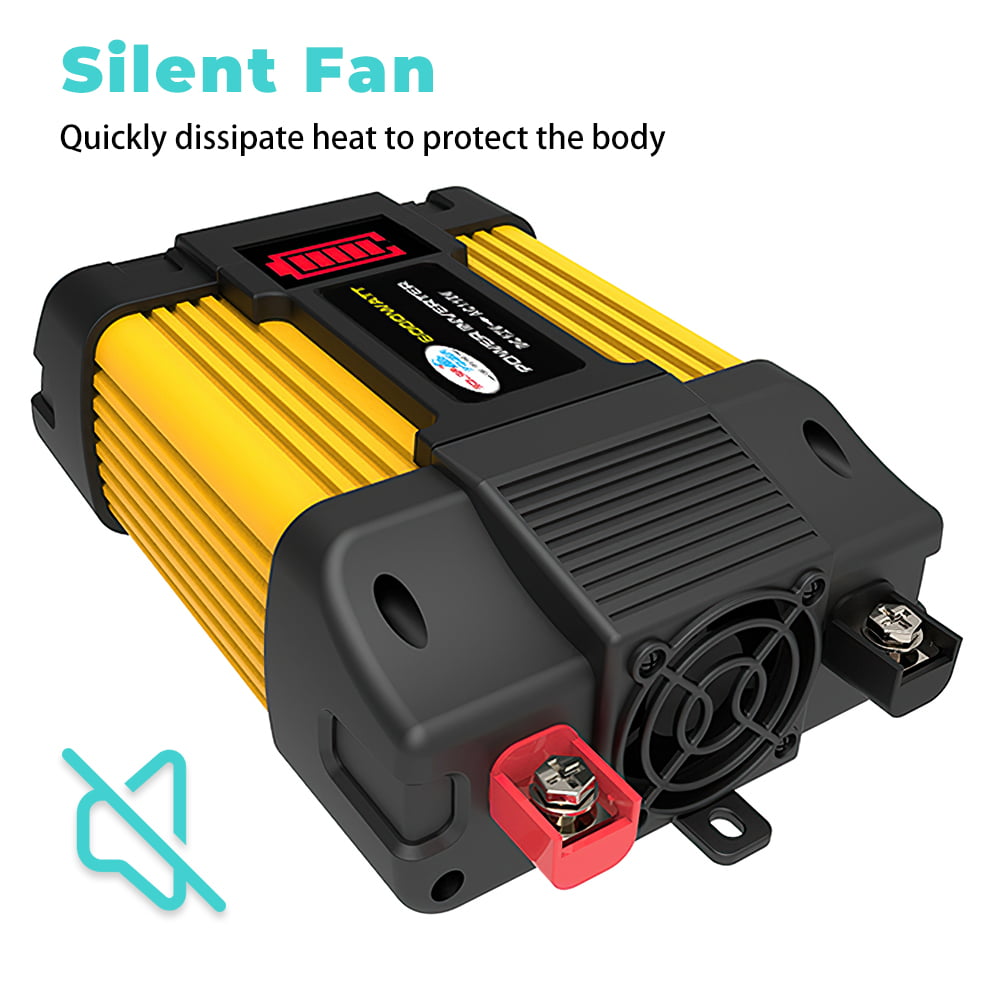 Inverter, DFITO 6000W Peak Car Power Inverter Dc 12V to 110V Ac Converter, with 1 Ac Outlet and 2 USB Car Charger, Camera/ Laptop Car Accessories, for Camping/ Road Trips/ Outdoor Work
