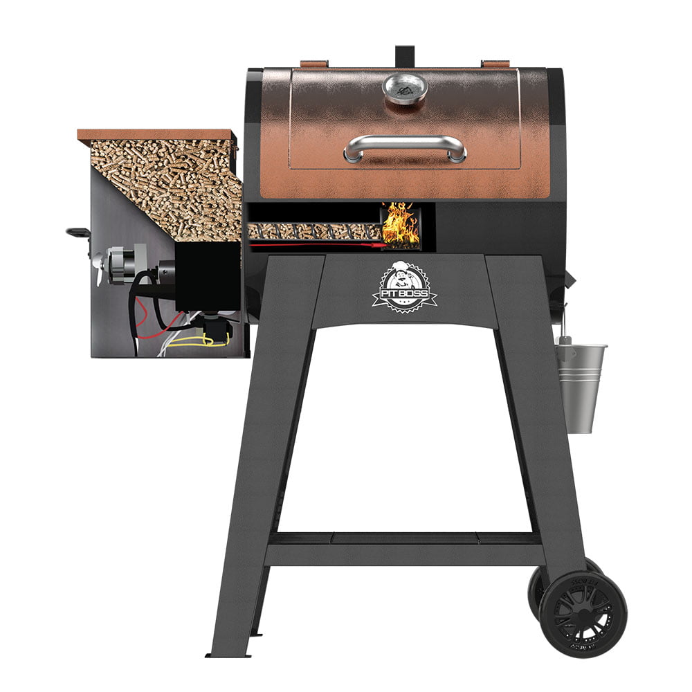 Lexington 540 Sq. In. Wood Pellet Grill With Flame Broiler and Meat Probe