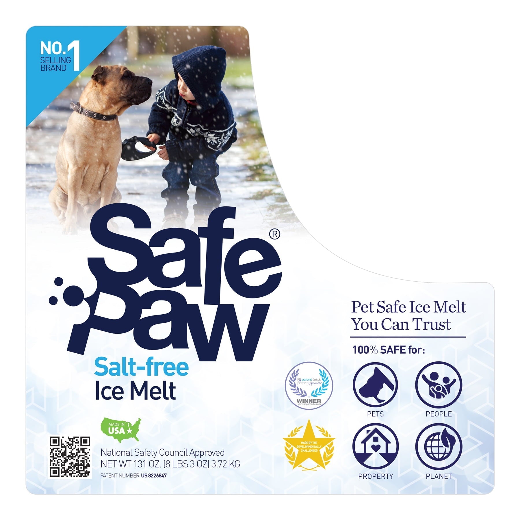 Safe Paw - Child and Pet-Safe, Salt-Free Ice Melt - 8.3 lb Jug