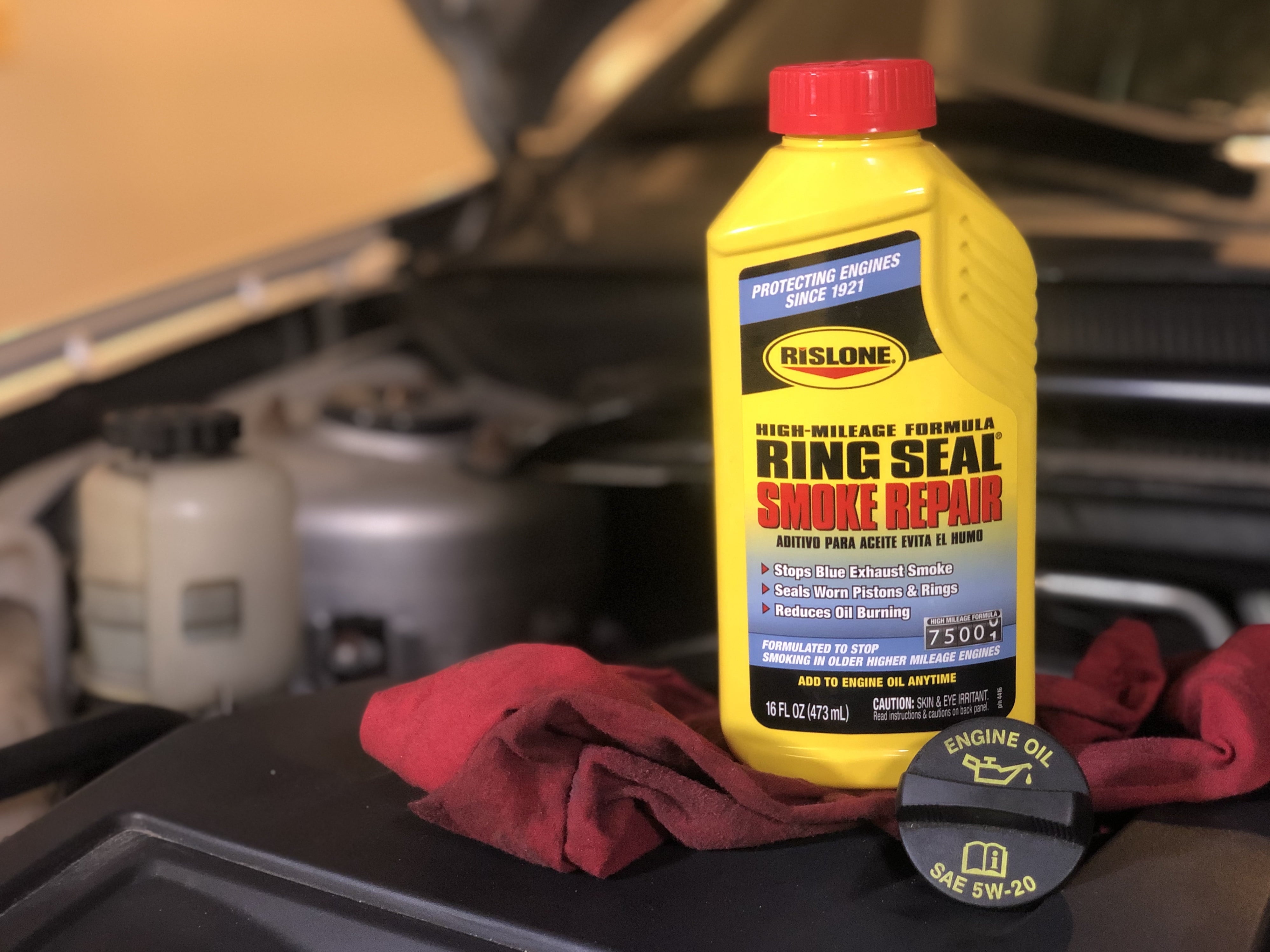 Rislone High Mileage Ring Seal Smoke Repair Additive, 16 oz
