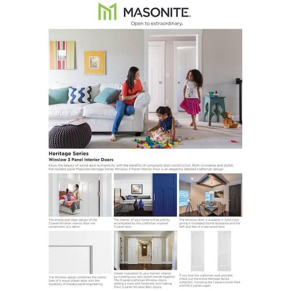 36 in. x 80 in. 4 Panel Winslow Primed White Hollow-Core Composite Bi-fold Interior Door