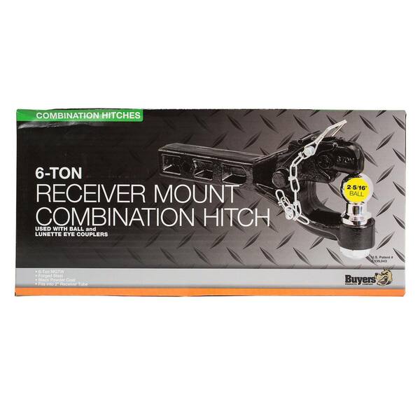 2-5/16 in. 6-Ton Chrome Receiver Mount Combination Hitch Ball