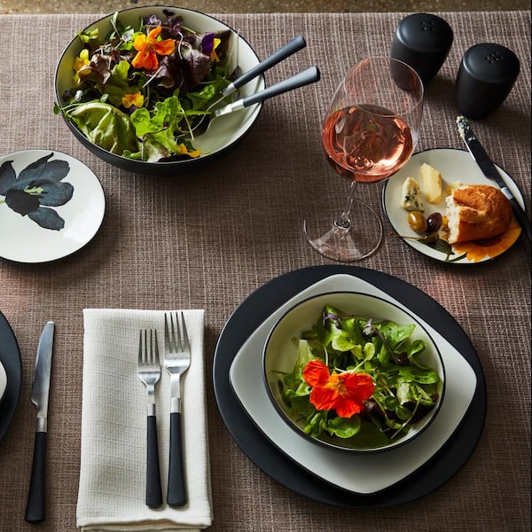 Colorwave Graphite Black Stoneware Salt and Pepper 3-3/8 in.