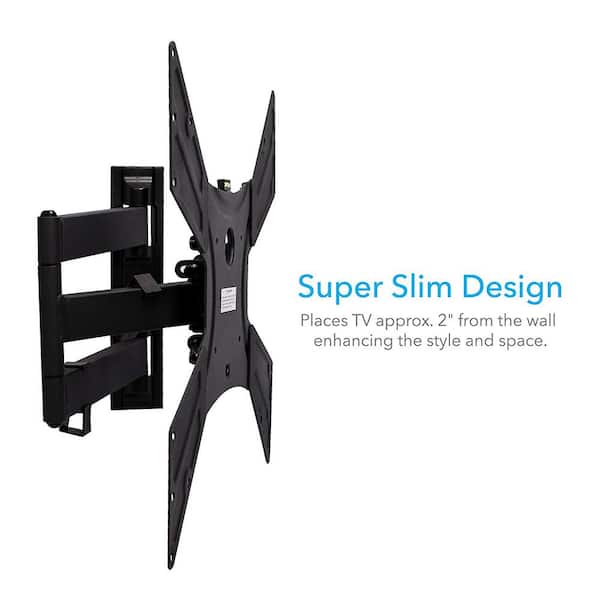 Universal Ultra Slim Low-Profile Full-Motion TV Wall Mount Kit for most 23 in. - 55 in. TVs