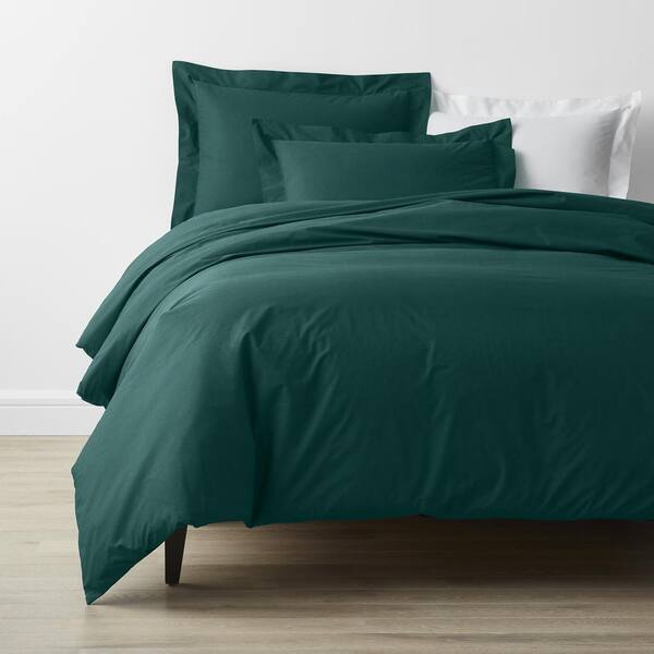 Company Cotton Hunter Green Cotton Percale Standard Sham