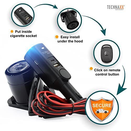 Alarm System for Cars, Vans, Vehicles, Homes with PIR Motion Sensor, External...