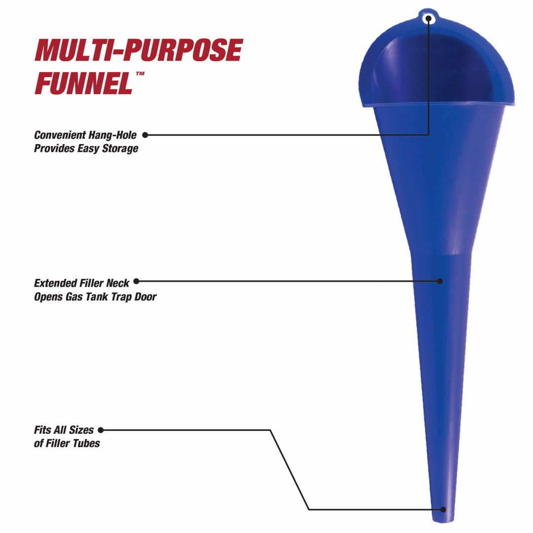 Hyper Tough Super Funnel Trio, Multi Purpose Plastic Automotive Funnel Set, 3 Pieces