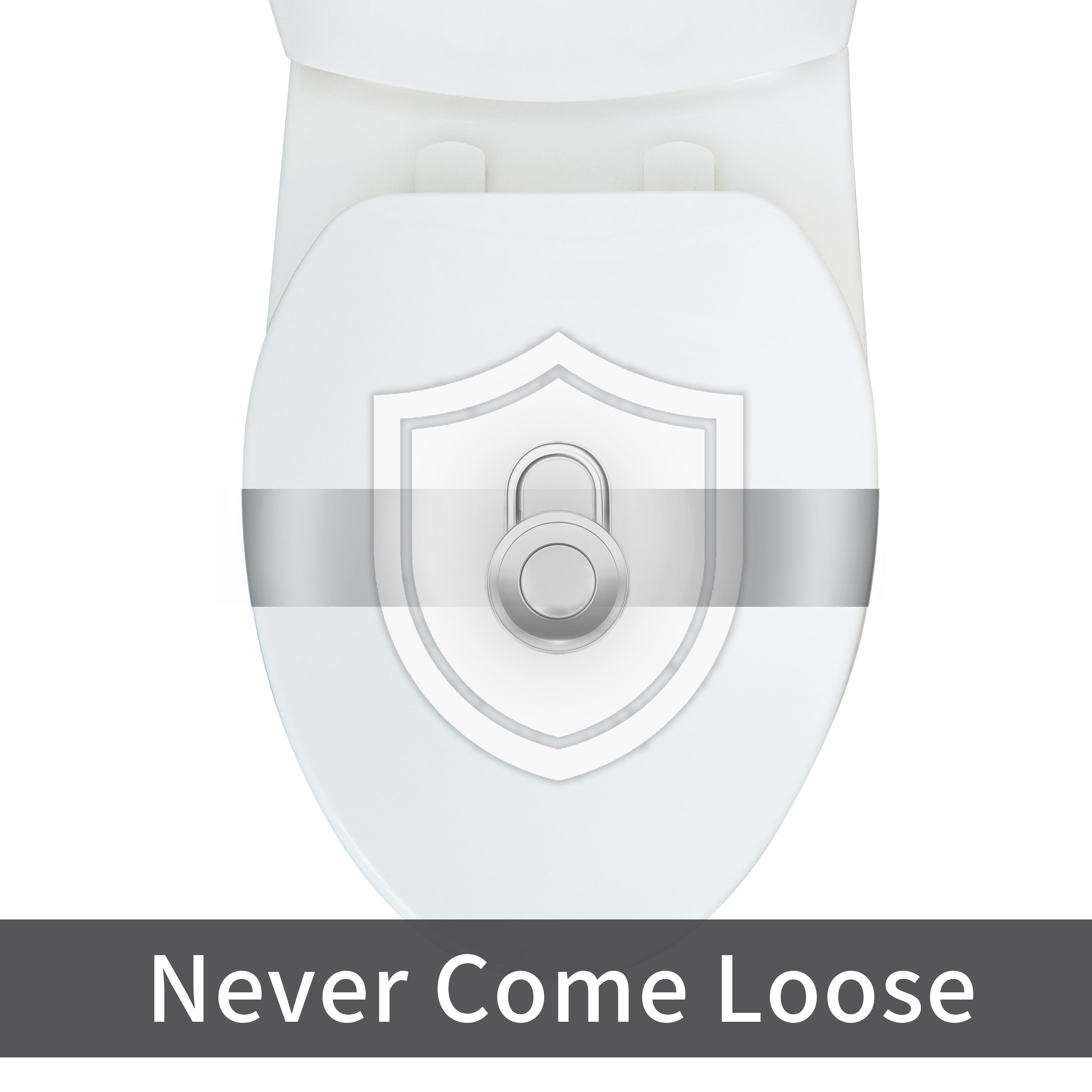 FBJ 400 Pound Slow Close Heavy Duty Oval Plastic Toilet Seat in White No Slam