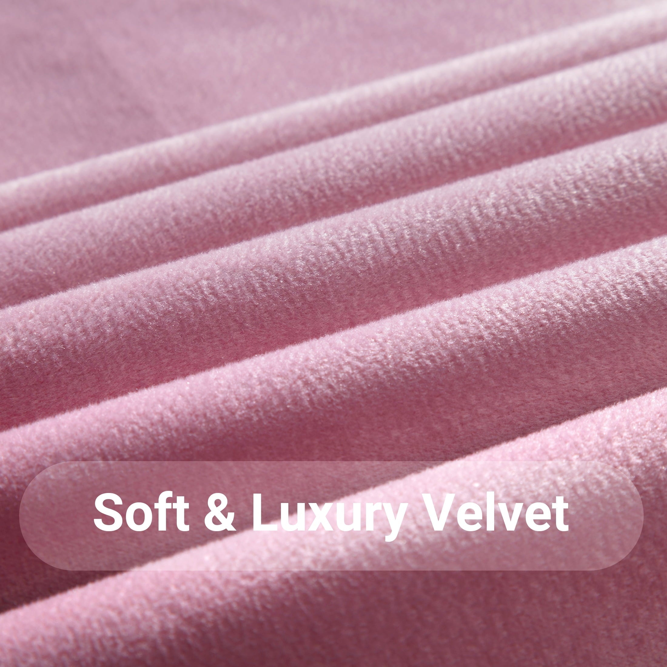 Allewie Queen Velvet Upholstered Bed Frame with Vertical Channel Tufted Headboard, Light Pink