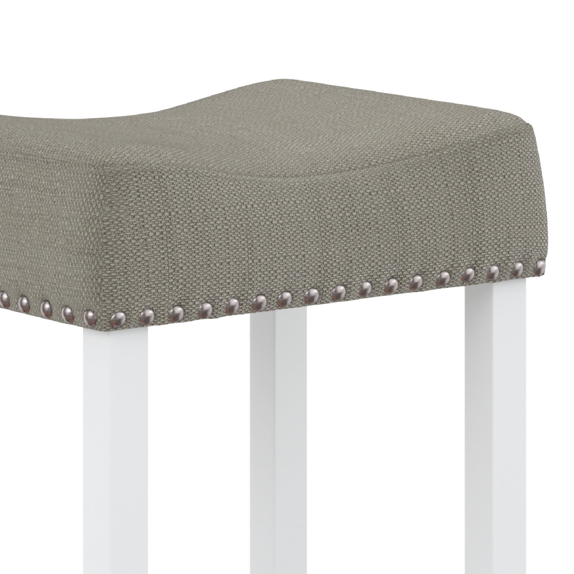 Nathan James Hylie Nailhead Wood Pub-Height Counter Bar Stool 24