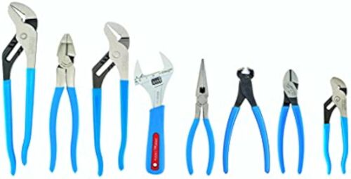 Channellock TOOL ROLL-8 8 Piece Professional Pliers Set w/Tool Roll,Fast Release