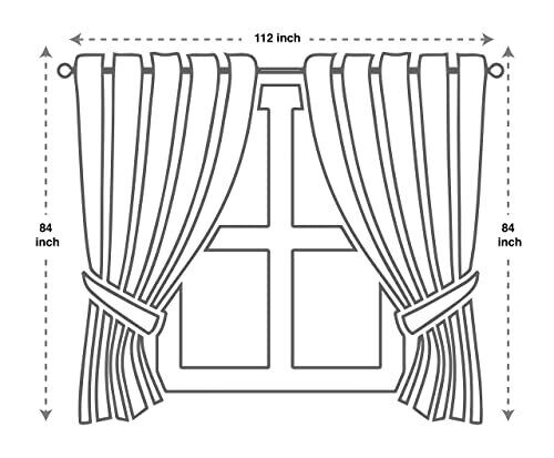 Luxury Window Panel Set Beige Curtain with Attached Valance and Backing Bedroom