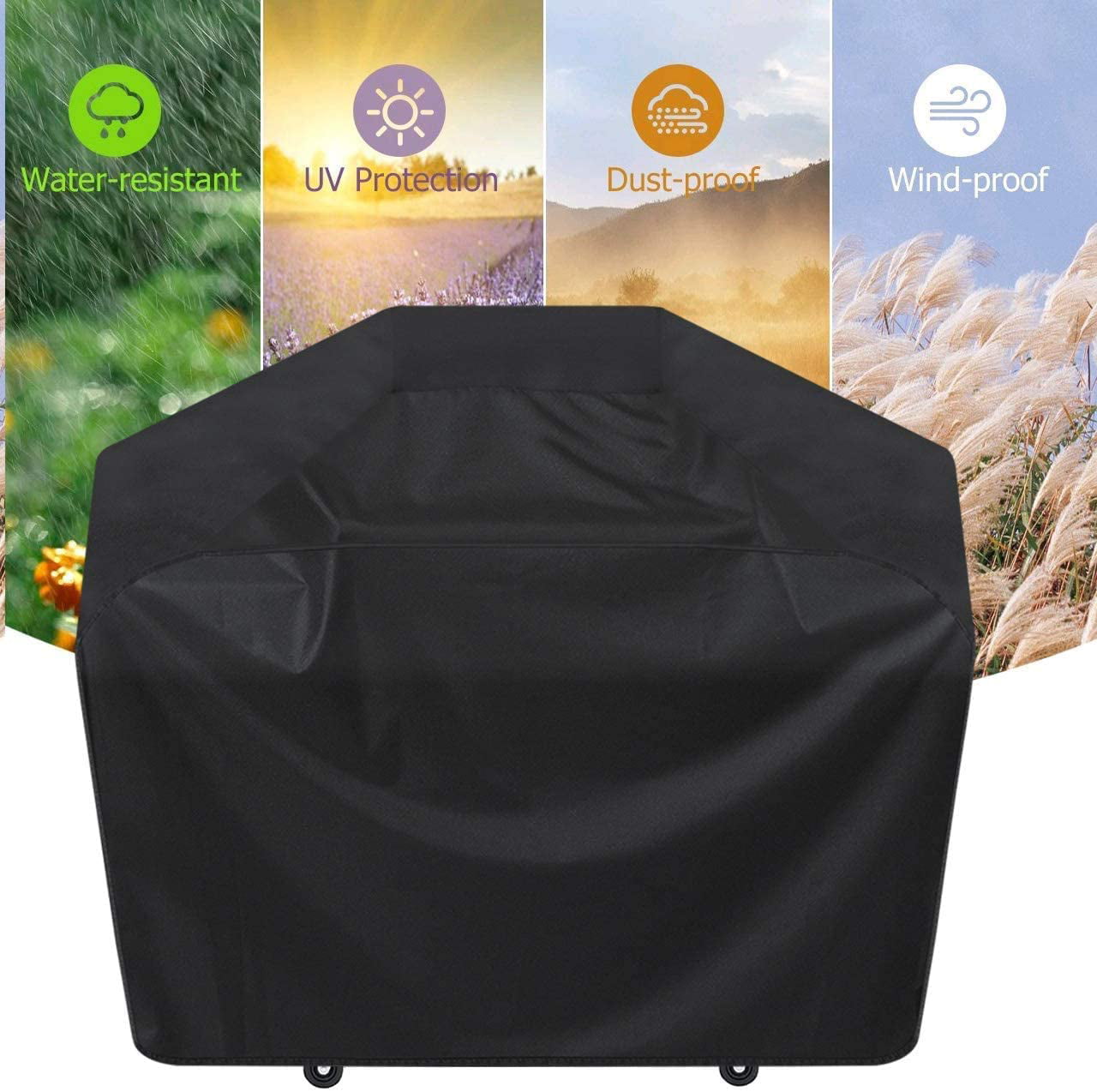 TekDeals 67'' Universal Large BBQ Gas Grill Cover Waterproof Weather Resistant and Fade Resistant