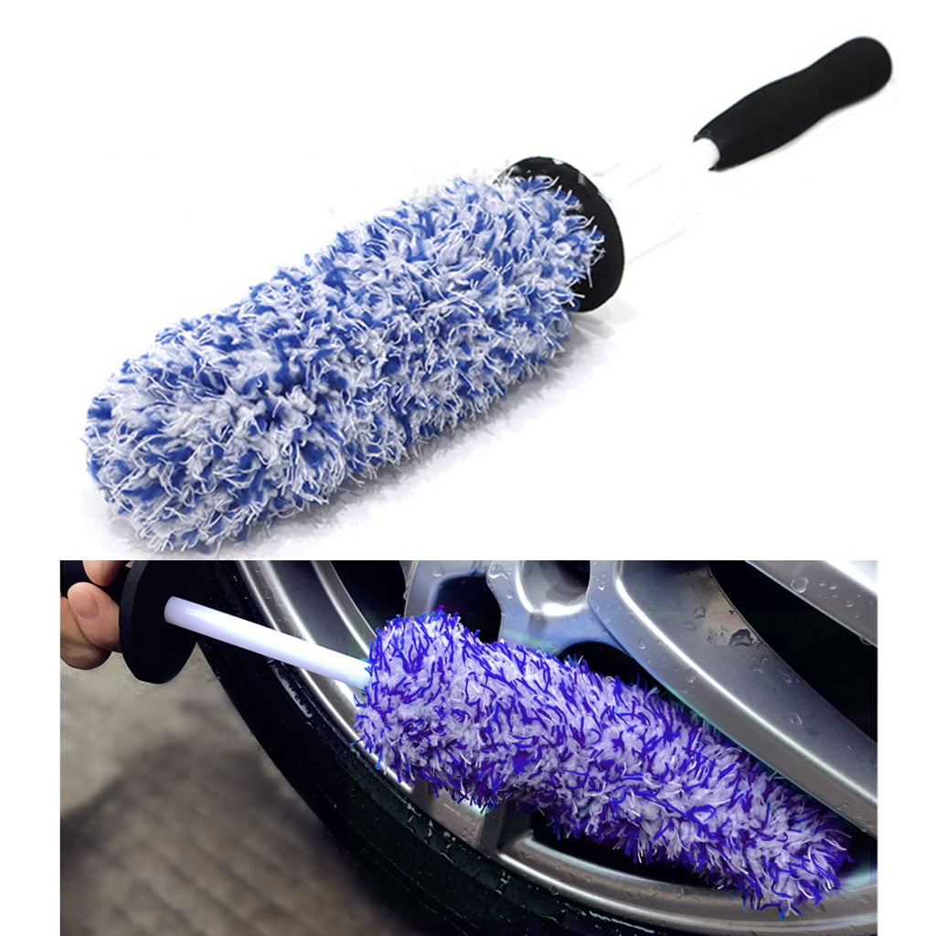 ZUARFY Wheel Tire Brush Car Rim Detailing Brushes Cleaning Microfiber Cleaning Cloth