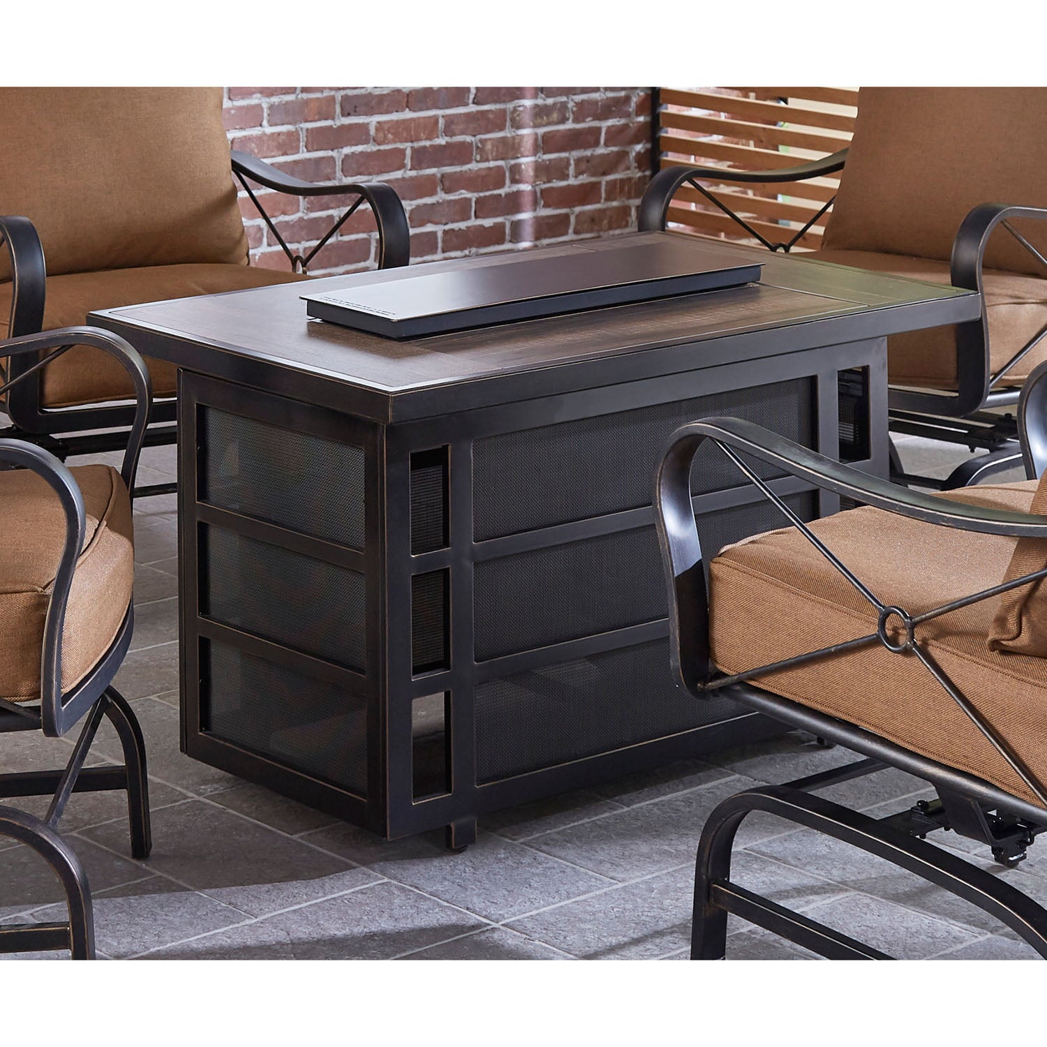 Hanover Chateau 30,000 BTU Gas Fire Pit Coffee Table