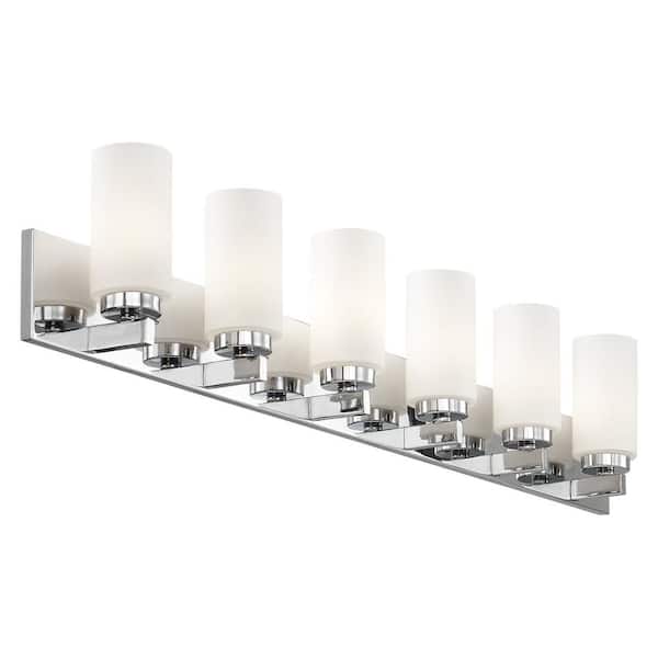 West Lake 6 Light Polished Chrome Bath Vanity Light