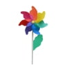 Rainbow Colors Pinwheels Wood Wind Mills Decoration - 56cm Height