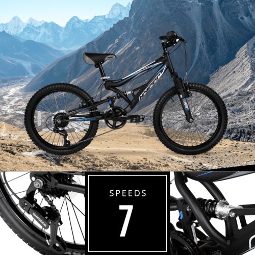 NEW Black Hyper Bicycles 20" Boys Shocker Mountain Bike, Kids