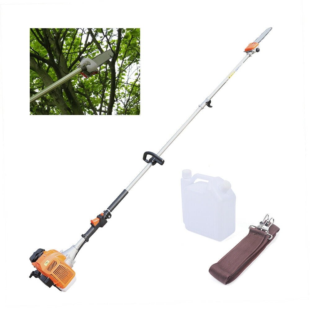 2-Stroke 52CC Gas Powered Straight Shaft Brush Cutter Pole Saw Hedge Trimmer
