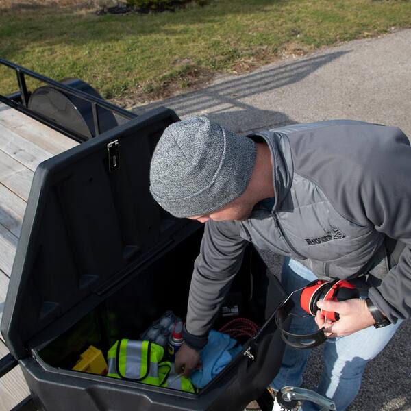 18 in. x 19 in. x 36 in. Matte Black Plastic Trailer Tongue Truck Tool Box