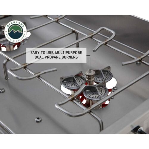 Overland Komodo Camp Kitchen Dual Grill Skillet Folding Shelves - 30100001