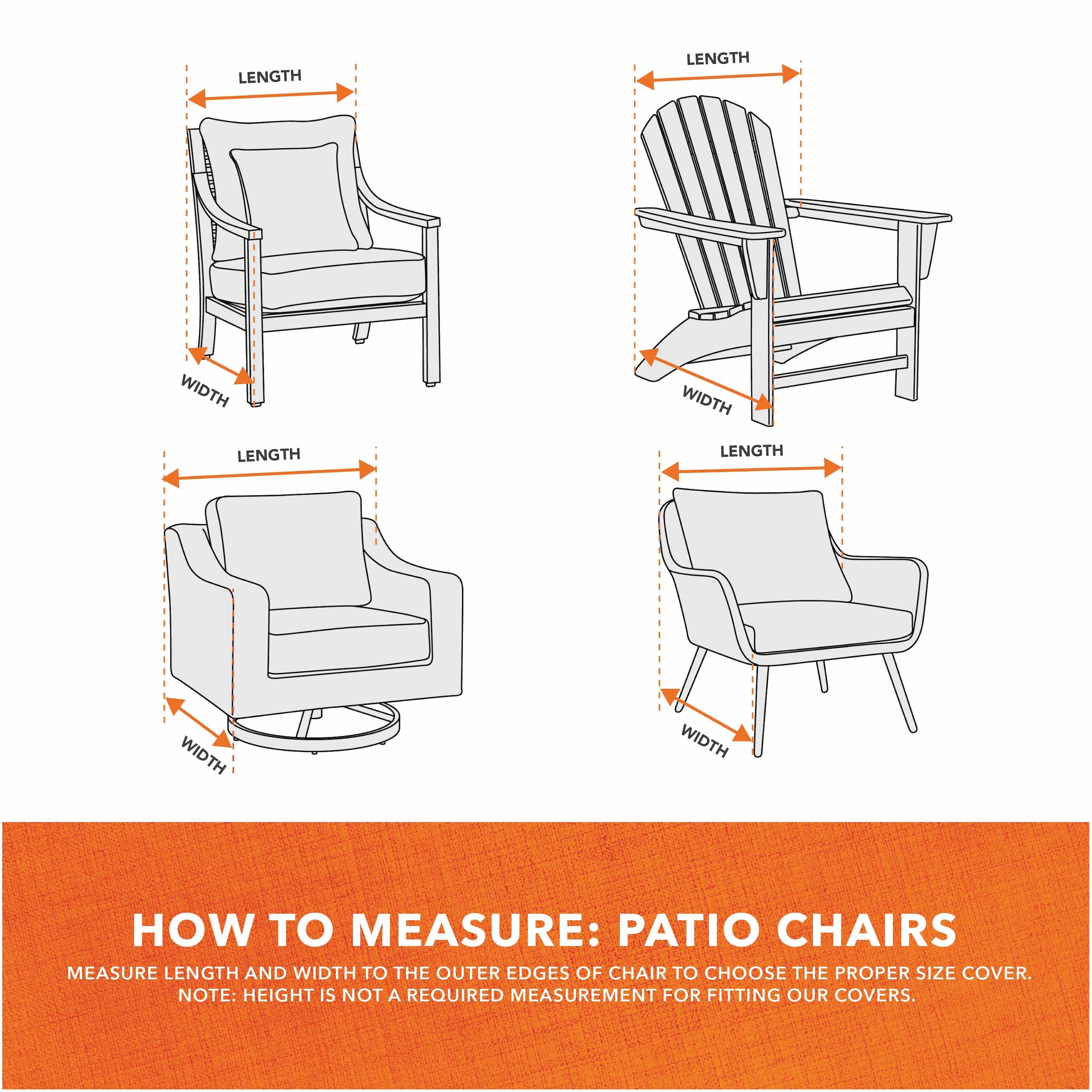 Modern Leisure Basics Patio Chair Cover, 33