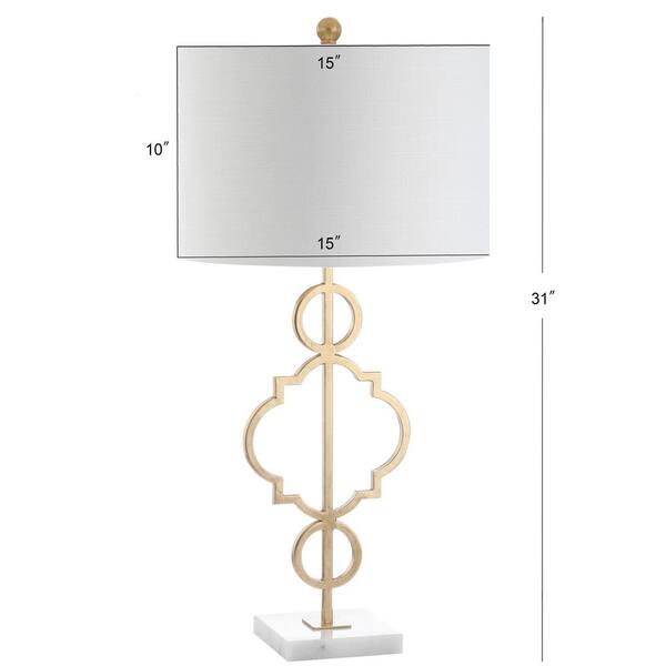 July 31 in. H Gold Leaf Metal Table Lamp