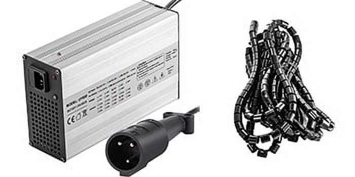 BENTISM Golf Cart Battery Charger48V Club Car Charger 15A Golf Cart Electric Charger 3 Pin Plug Round / LED Club Car Battery Charger Aluminum Shell Power Wise Golf Cart Battery Charger