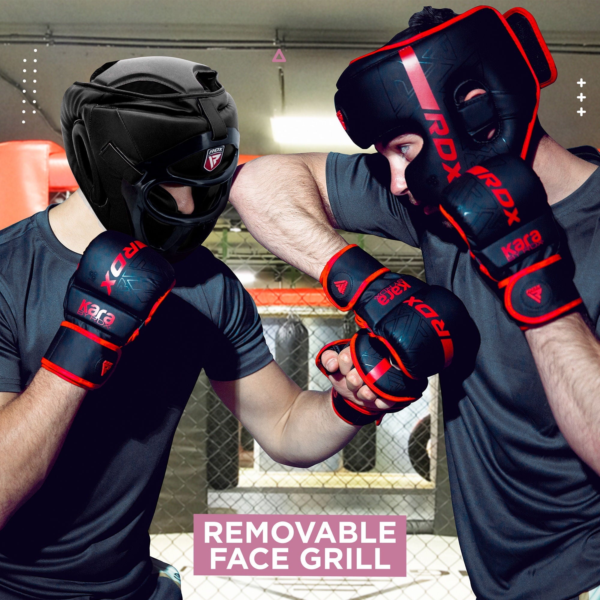 RDX Headgear for Boxing, MMA Training, Head Guard with Removable Face Grill, Cheeks, Ear, Mouth Protection, Helmet for Muay Thai, Grappling, Sparring, Kickboxing, Karate, Taekwondo, Martial Arts