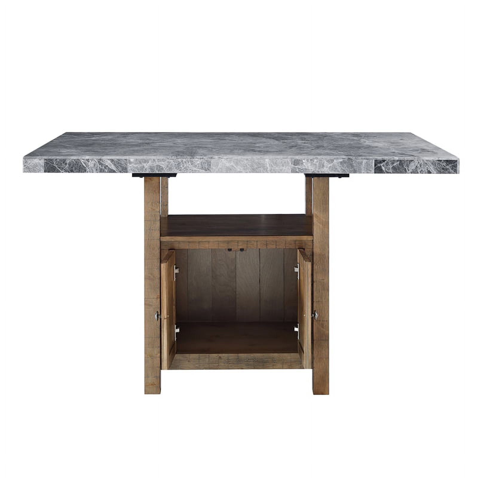 Grayson Gray Marble Counter 7-Piece Dining Set