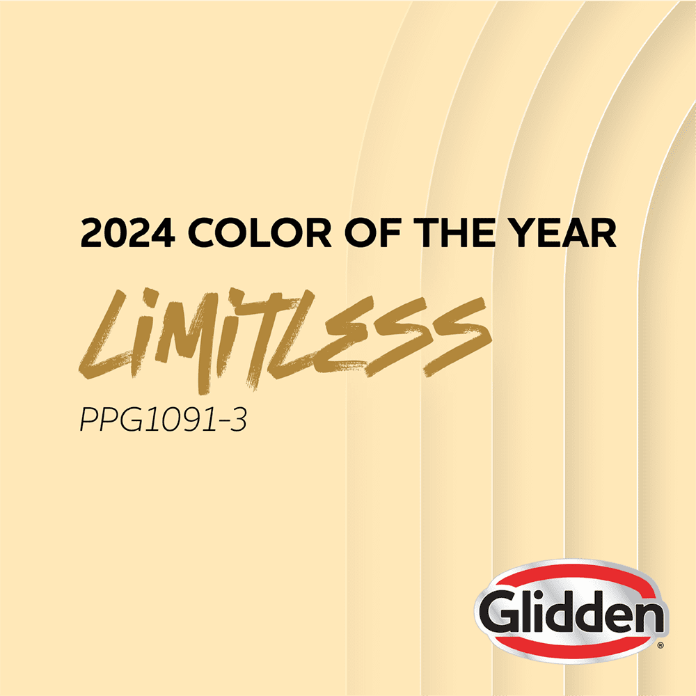 Glidden Fundamentals Exterior Paint Limitless / Yellow, Satin, 1 Quart