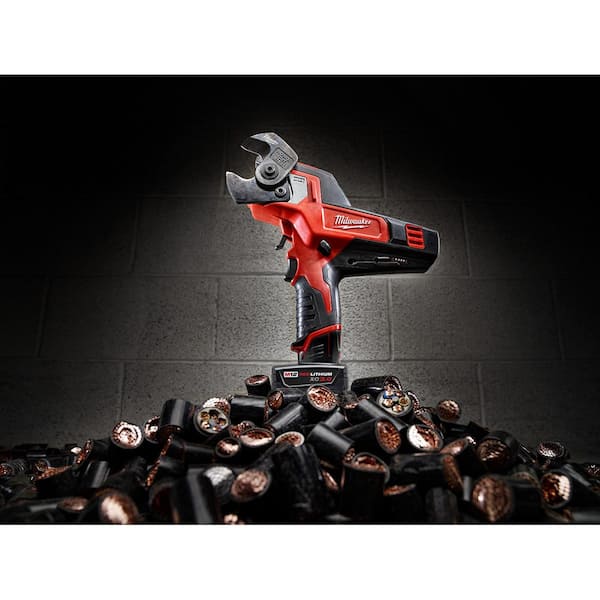 M12 12V Lithium-Ion Cordless 600 MCM Cable Cutter Kit with One 3.0Ah Battery, Charger and Hard Case