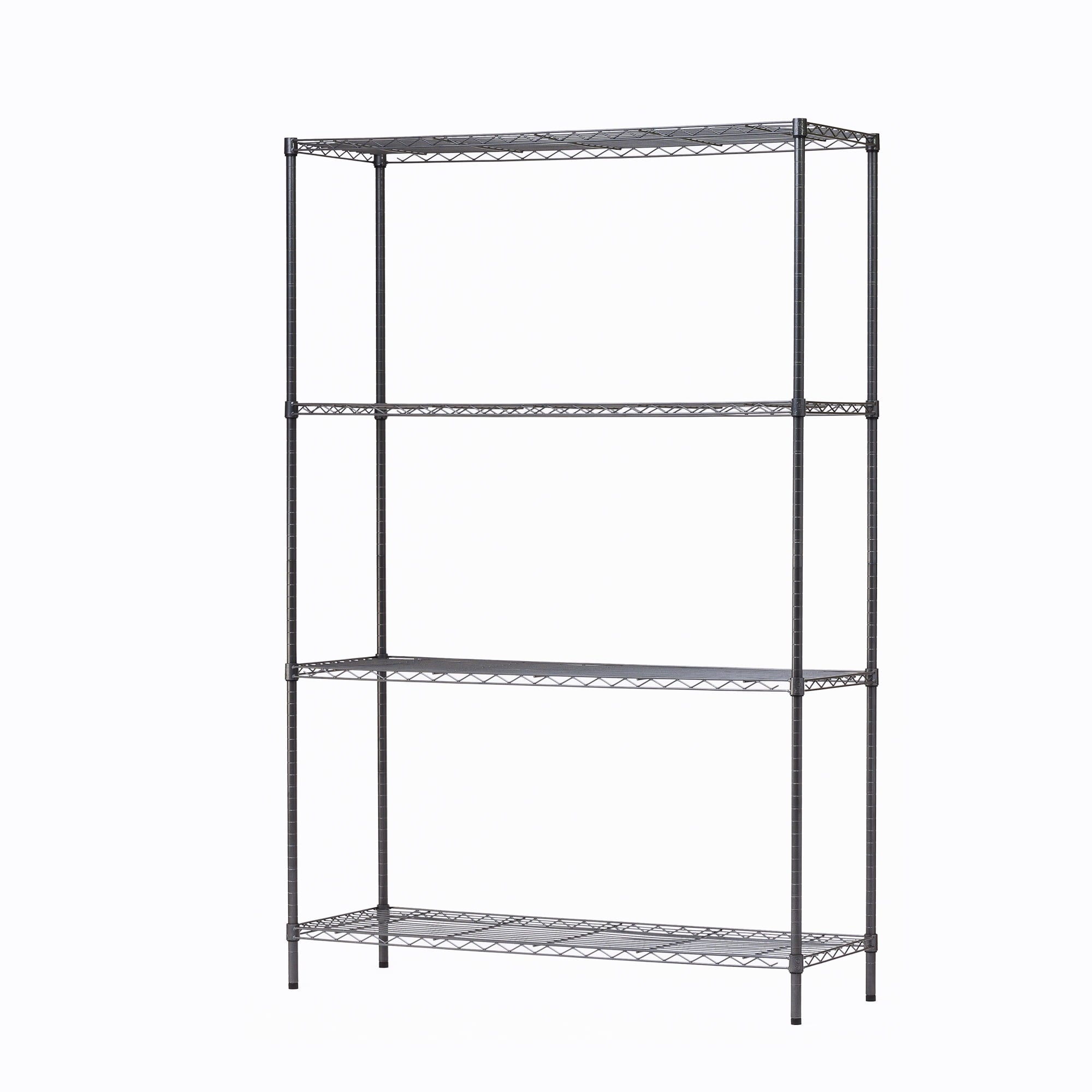 HSS 4 Tier Wire Shelf Unit, Black Anthracite, 18