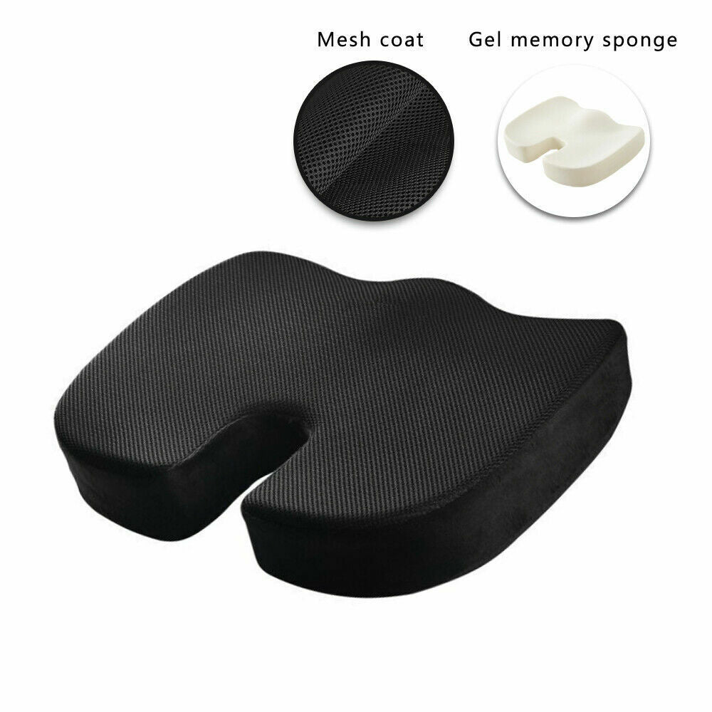Cool Seat Cushion Gel Memory Foam Chair, Non-Slip Orthopedic Pain Relief Pillow, Soft Seat Cushion for Office Chair Car Pad