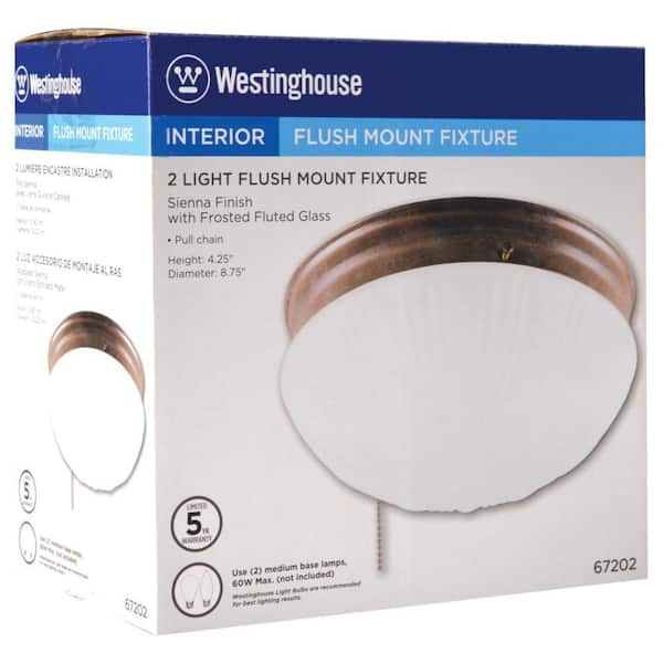 2-Light Sienna Flush Mount