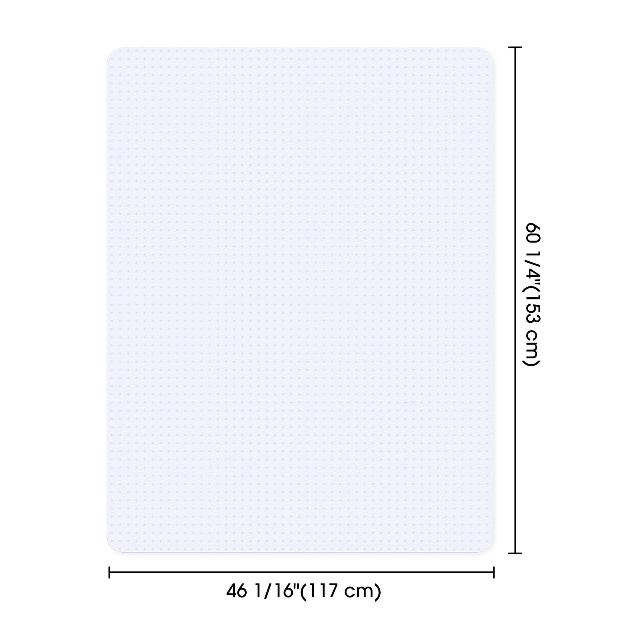 Yescom PVC Floor Mats Studded Back for Low Pile Rolling Chair Rectangle 60