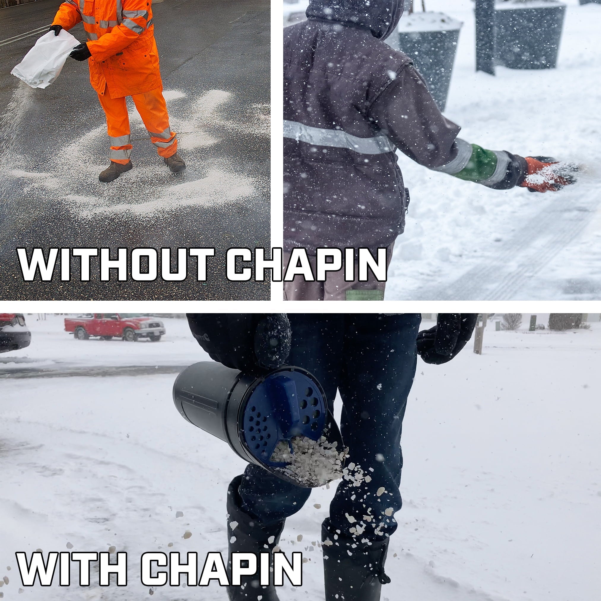 Chapin 8743A Hand Ice Melt, Salt, and Seed Spreader