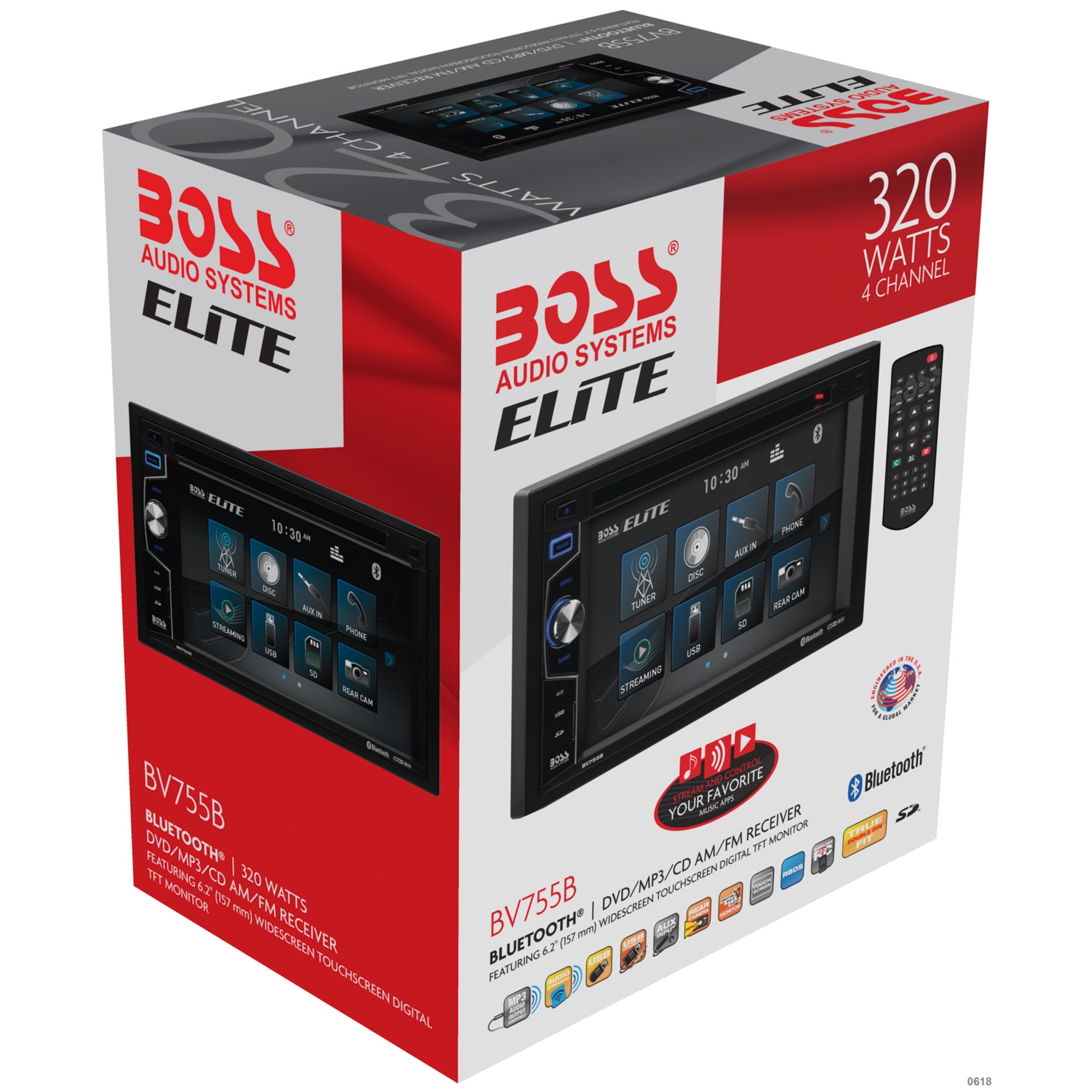 BOSS Audio Systems Elite BV755B Car DVD Player, Bluetooth, 6.2 Inch Touchscreen