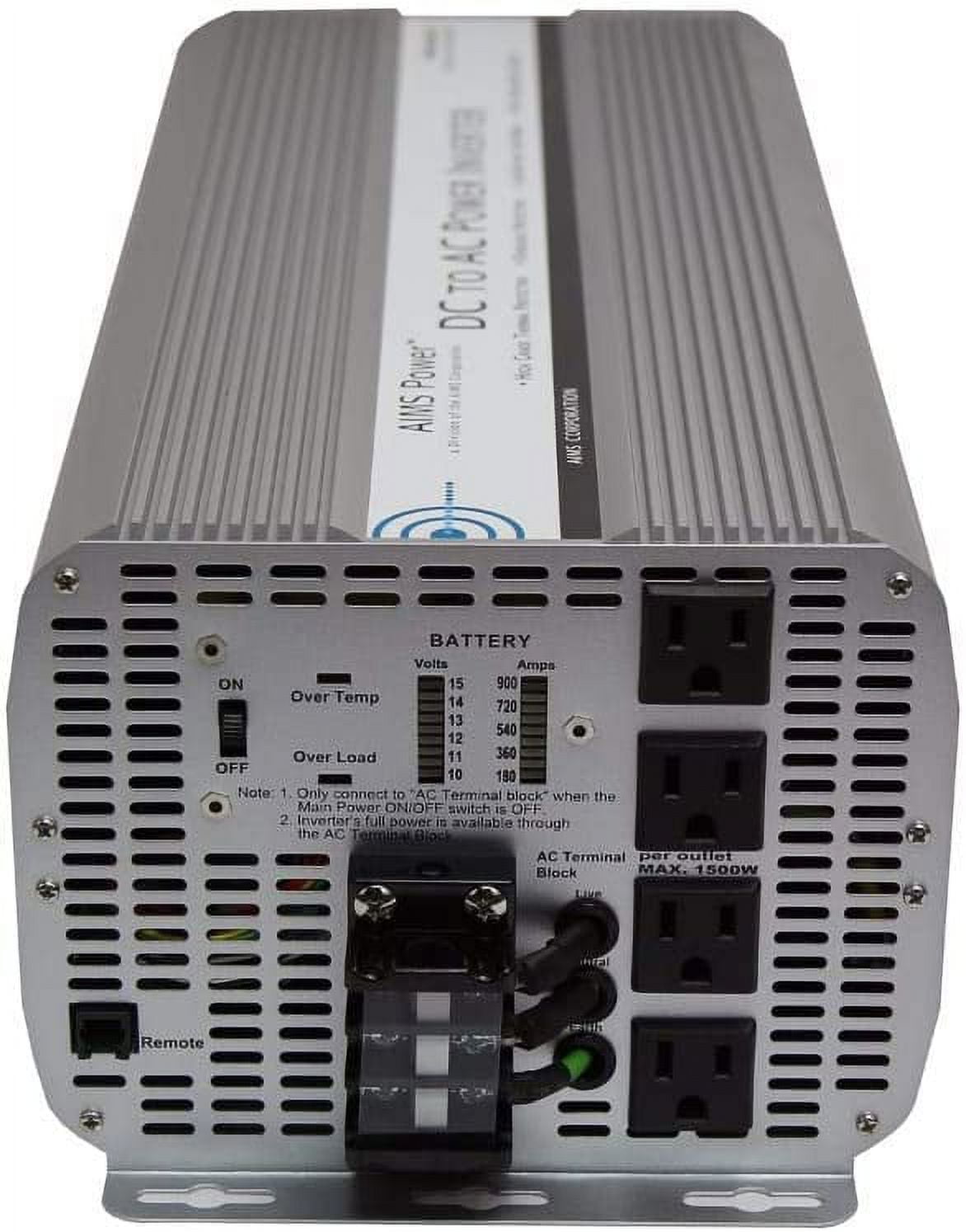 Aims Power PWRINV8KW12V 8000 Watt Modified Sine Inverter- New Compact Model